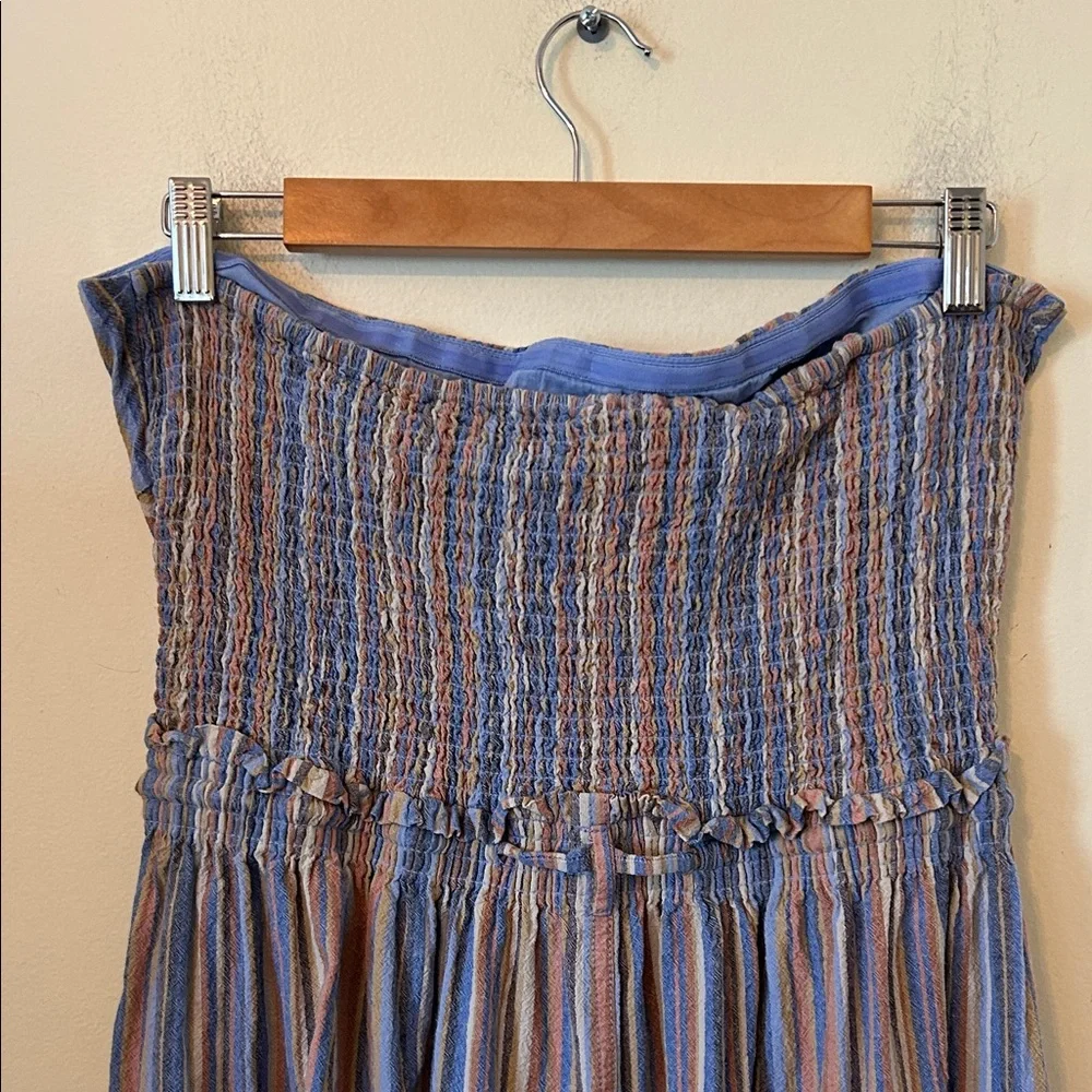 Free People Roaming Shores Striped Strapless Jumpsuit Size L - Picture 7 of 14